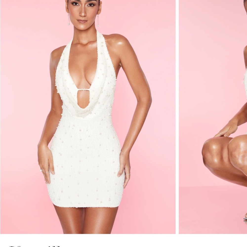Princess Polly White Bodycon Halter Dress